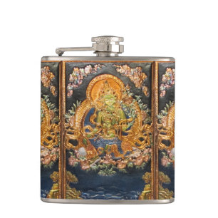 GRÜNE BUDDHISTISCHE GÖTTIN-ANGESAGTE FLASCHE TARAS FLACHMANN