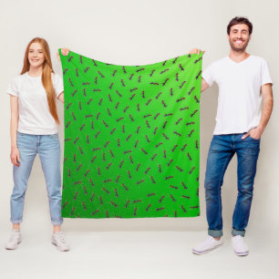 Grüne Bullenzüge Fleecedecke