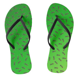Grüne Bullenzüge Flip Flops
