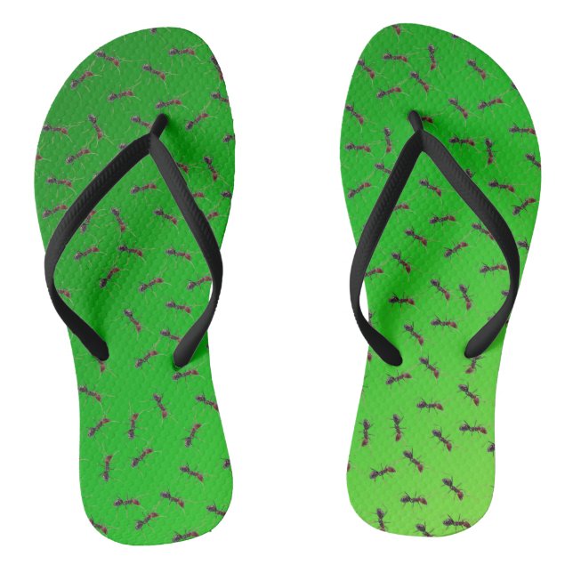 Grüne Bullenzüge Flip Flops (Fußbett)