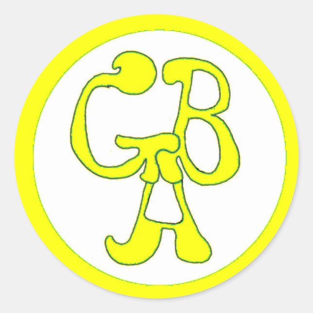 Grüne Busabenteuer - GBA - Gelbe Aufkleber (Vorderseite)