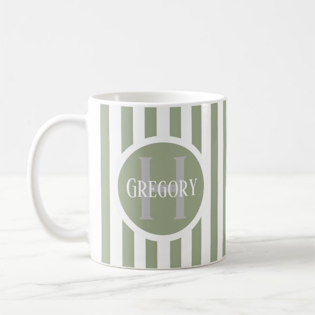 Grüne C22-lange Vorname gestrichen Vorlage Kaffeetasse (Links)