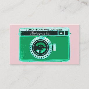 Grüne Camera Fotografy Business Cards Visitenkarte
