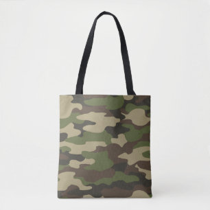 Grüne Camo-Armee-Monogramm-Tasche personalisiert