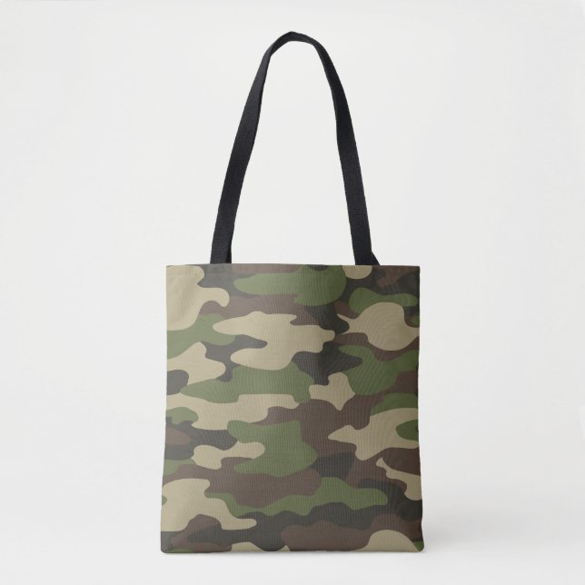 Grüne Camo-Armee-Monogramm-Tasche personalisiert (Vorderseite)