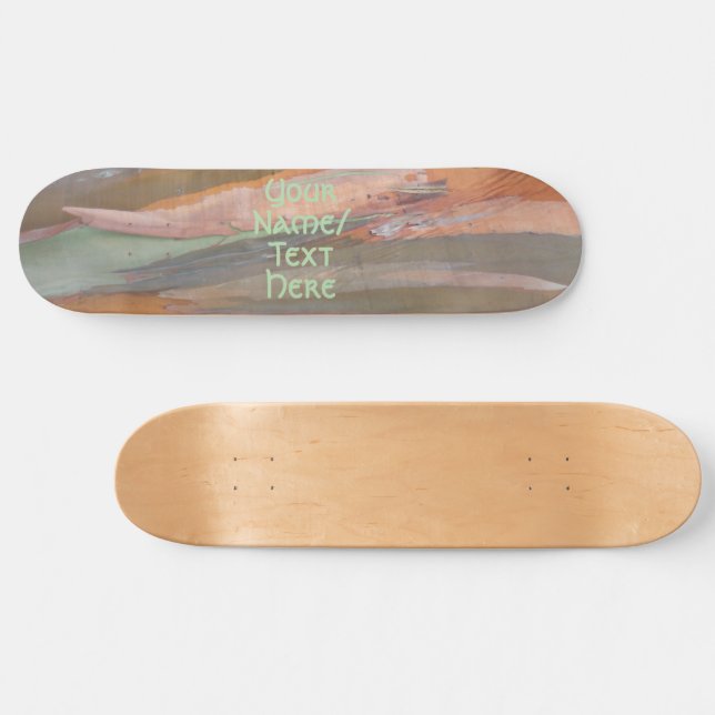 Grüne Camo-Baumrinde 2 Skateboard (Horizontal)