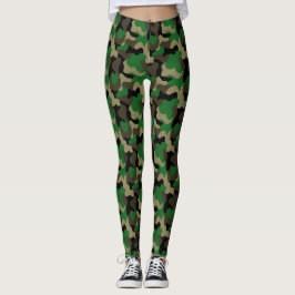 Grüne Camo Street Style Leggings