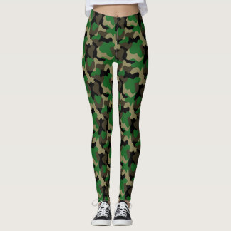 Grüne Camo Street Style Leggings