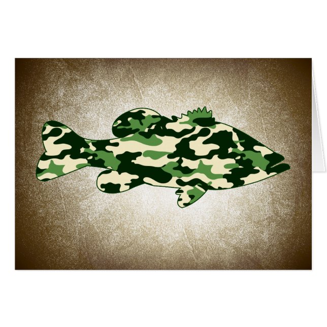 Grüne Camouflage-Bass-Fischen (Vorderseite (Horizontal))