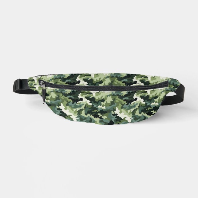 Grüne Camouflage Bauchtasche (Vorderseite)