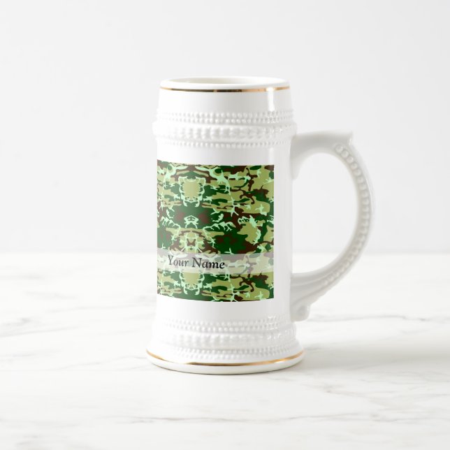 Grüne Camouflage Bierglas (Rechts)