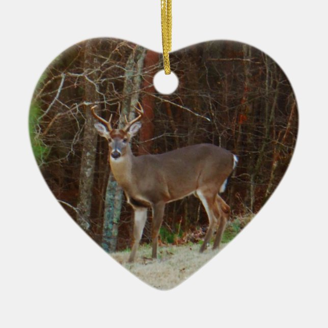 Grüne Camouflage, Camouflage Hirsche personalisier Keramik Ornament (Vorne)