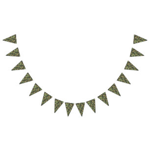 Grüne Camouflage   Camouflage Hunter Liebe Wimpelkette