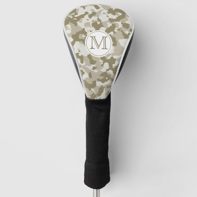 Grüne Camouflage | Camouflage Muster Mit Monogramm Golf Headcover (Vorderseite)