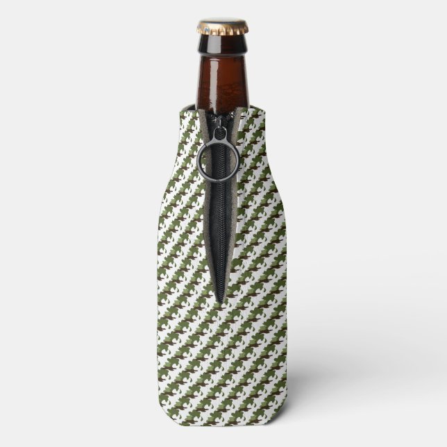 Grüne Camouflage Cooler Flaschenkühler (Flasche Rückseite)
