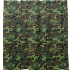 Grüne Camouflage Duschvorhang