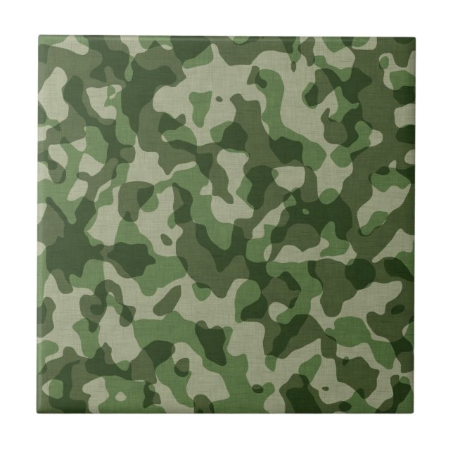 Grüne Camouflage Fliese (Vorderseite)