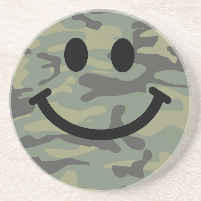 Grüne Camouflage Getränkeuntersetzer (Vorne)