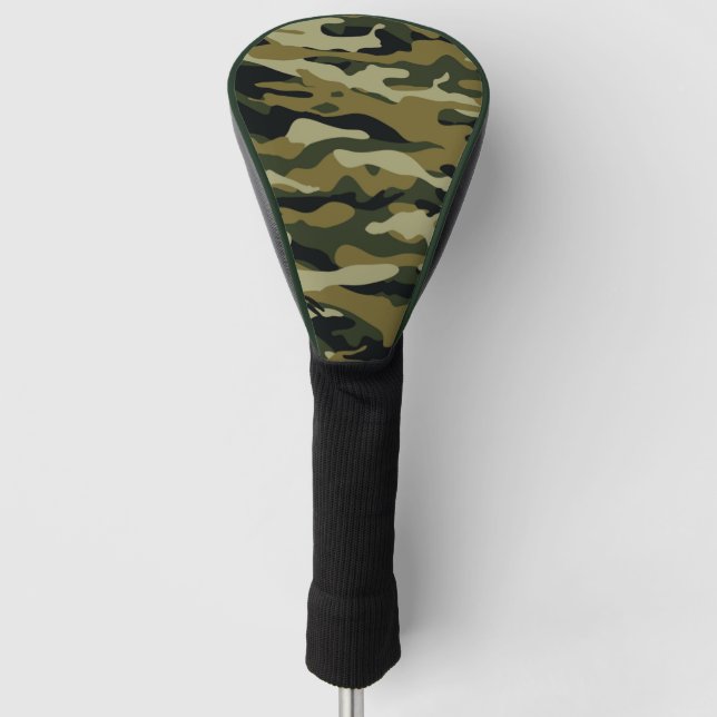 Grüne Camouflage Golf Headcover (Vorderseite)