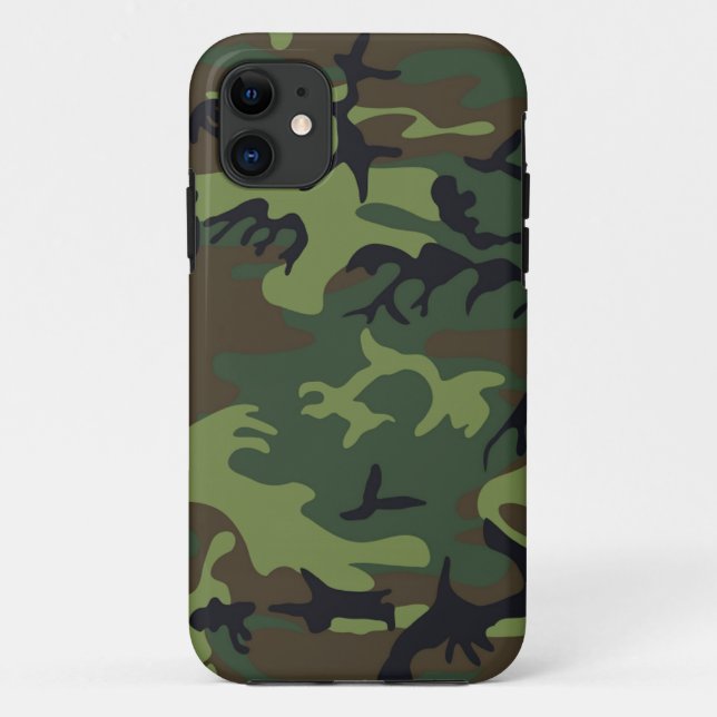 Grüne Camouflage iPhone 5S Muschel mit Ausweis, In Case-Mate iPhone Hülle (Rückseite)