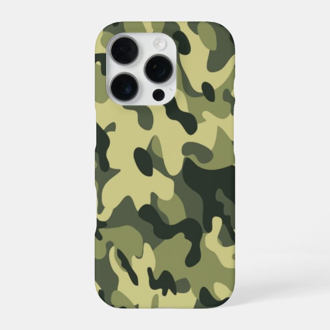 Grüne Camouflage iPhone Hülle (Rückseite)