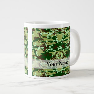 Grüne Camouflage Jumbo-Tasse