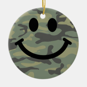 Grüne Camouflage Keramikornament