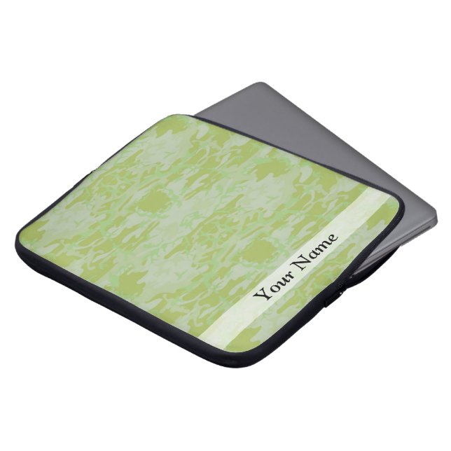 Grüne Camouflage Laptopschutzhülle (Vorne Oben)