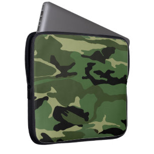 Grüne Camouflage Laptopschutzhülle