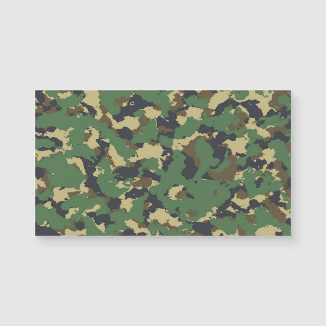Grüne Camouflage Magnetkarte (Vorderseite)