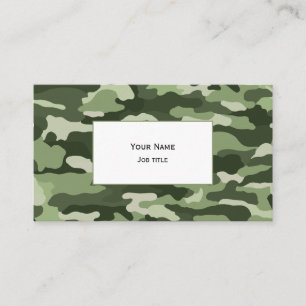 Grüne Camouflage (massiv weiß) Visitenkarte