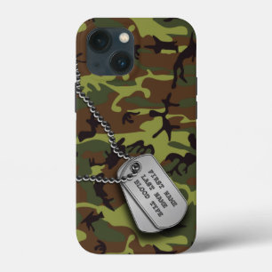 Grüne Camouflage mit Hundeplakette Case-Mate iPhone Hülle