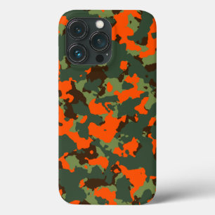 Grüne Camouflage mit Sicherheitssäule Orange Case-Mate iPhone Hülle