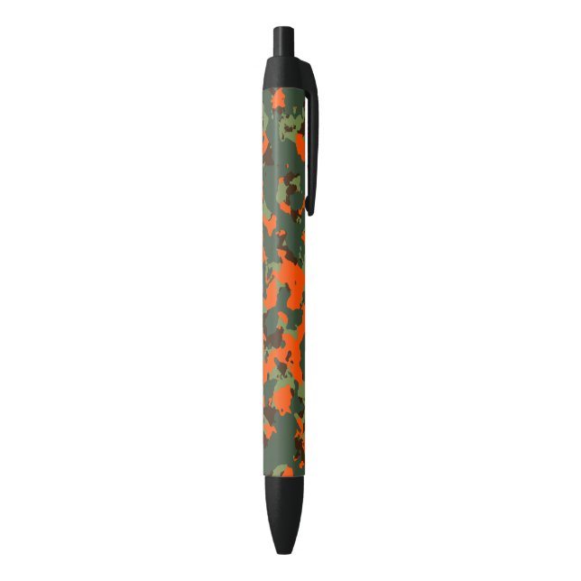 Grüne Camouflage mit Sicherheitssäule Orange Kugelschreiber (Unterseite (Vertikal))