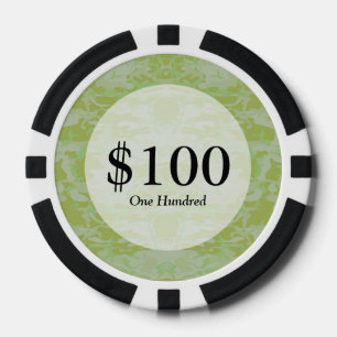 Grüne Camouflage Pokerchips