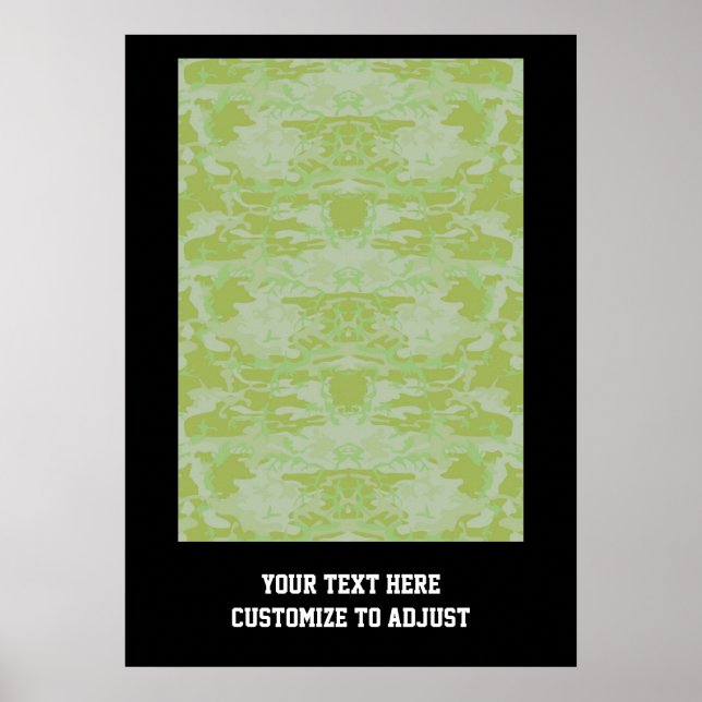 Grüne Camouflage Poster (Vorne)