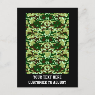 Grüne Camouflage Postkarte