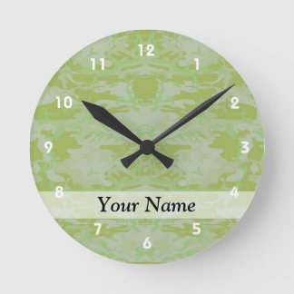 Grüne Camouflage Runde Wanduhr