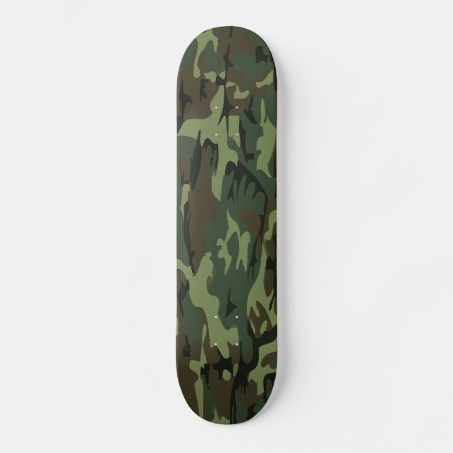 grüne Camouflage Skateboard (Vorderseite)