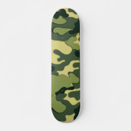 Grüne Camouflage / Skateboard