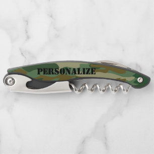 Grüne Camouflage Tarnkappenschnecke Kellnermesser