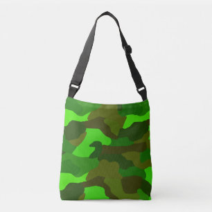 Grüne Camouflage Tragetaschen Mit Langen Trägern
