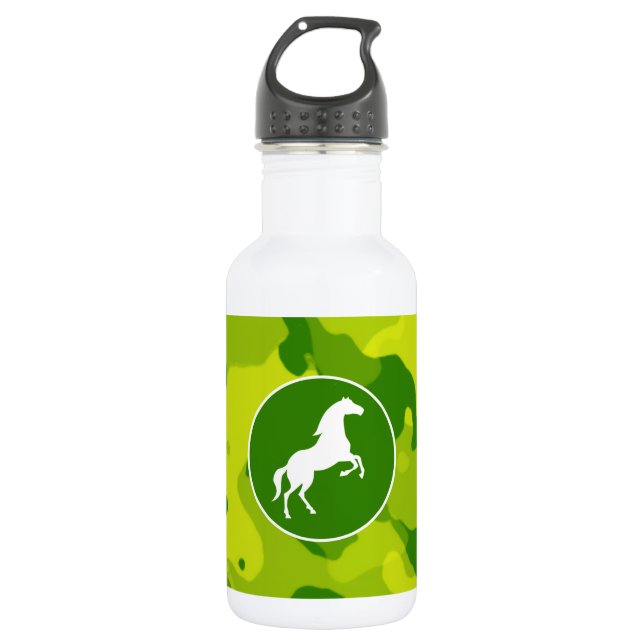 Grüne Camouflage von Apple; Pferd, Reittiere Trinkflasche (Vorderseite)