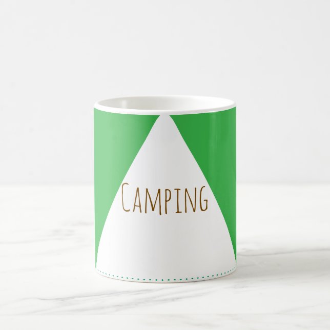 Grüne Camping-Tasse Kaffeetasse (Mittel)