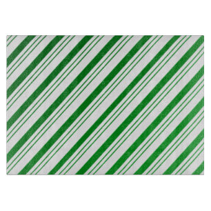 Grüne Candy Stripes Schneidebrett