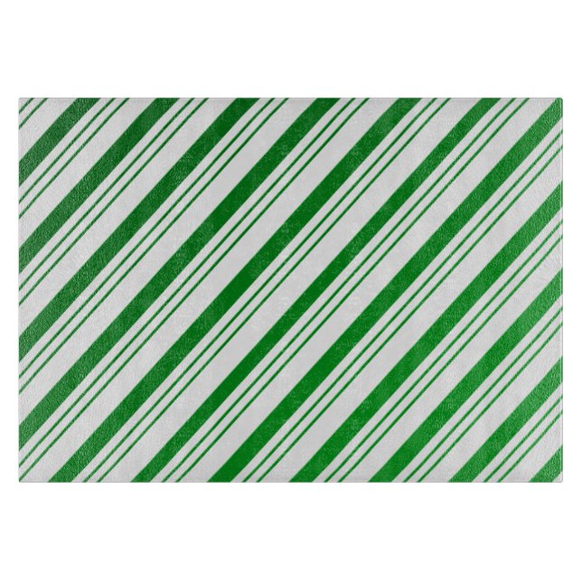 Grüne Candy Stripes Schneidebrett (Vorderseite)