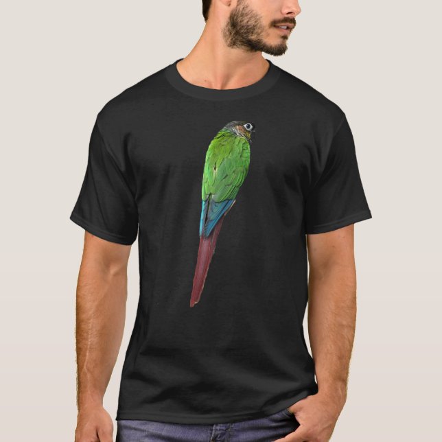 Grüne Cheek Conure Conure Parrot Bird Grüne Wange T-Shirt (Vorderseite)