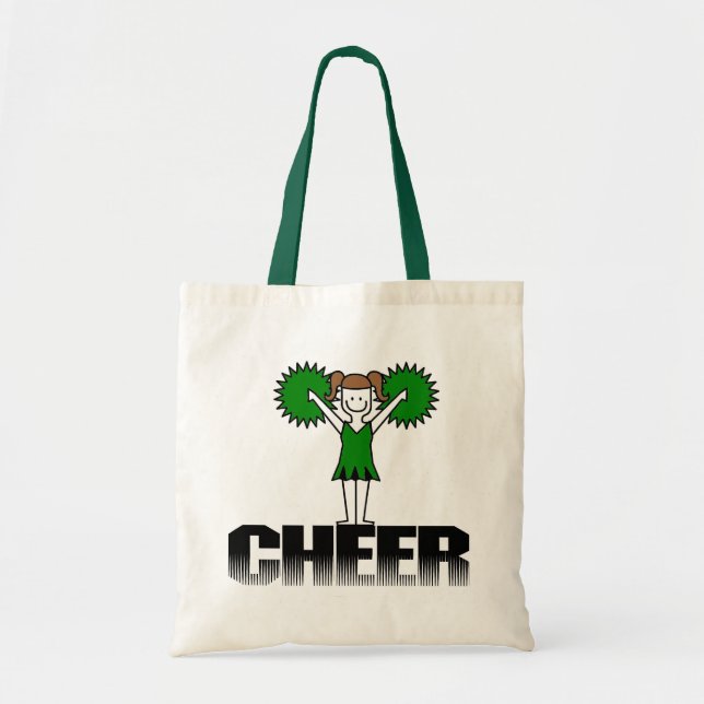 Grüne Cheerleading T - Shirts und Geschenke Tragetasche (Vorne)