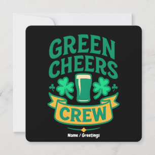 Grüne Cheers-Crew St. Patrick’s Day-Feier Einladung