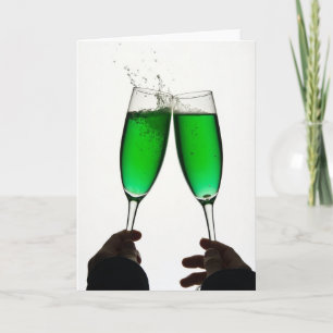 Grüne Cheers-Gratulationskarte Karte